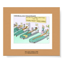 Tequila Worm Rehab Funny Cartoon On Framed Print