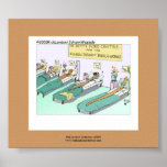 Tequila Worm Rehab Funny Cartoon On Framed Print