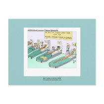 Tequila Worm Rehab Funny Cartoon Postcards