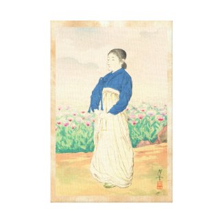 Terazaki Kogyo Manchuria Flowers japanese art Canvas Print