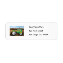 Teriffic Green Tractor in the Fields Return Address Label