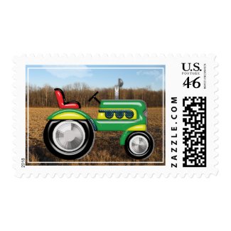 Teriffic Tractor in the Field stamp