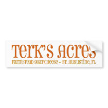 Terk's Acres bumper stickers