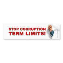 Term Limits, Stop Corruption - Bumper bumper stickers by Silverpaws_Studios Term Limits, Stop Corruption - Bumper bumper stickers