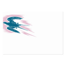 Tern Flying Woodcut Business Cards