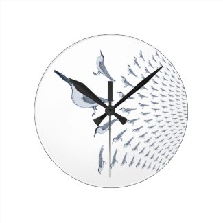 Tern Pattern Seabird Wall Clock