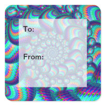 Terquoise Blue Balls Fractal Pattern Stickers