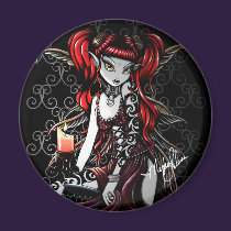 "Terra" Candle Light Tattoo Fairy Art Magnet magnets