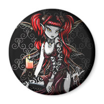 "Terra" Candle Light Tattoo Fairy Art Magnet by mykajelina "Terra" Candle Light Tattoo Fairy Art Magnet