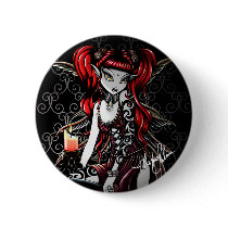 "Terra" Candle Light Tattoo Fairy Pinback Button