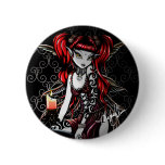 "Terra" Candle Light Tattoo Fairy Pinback Button
