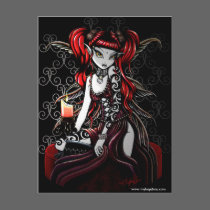 Terra Darkness Fire Fairy Postcard