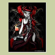 Terra Darkness Fire Fairy Postcard