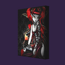 "Terra" Gothic Tattoo Fairy Wrapped Canvas Print canvas prints