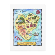 Terra Romantica Map Postcard