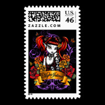 Terra Rose Tattooed Fantasy Postage postage