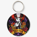Terra Rose Tattooed Gothic Fae Fantasy Keychain by mykajelina Terra Rose Tattooed Gothic Fae Fantasy Keychain