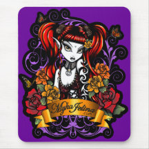 Terra Rose Tattooed Gothic Fantasy Mousepad