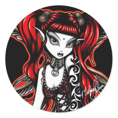 Terra Stickers Tattooed Fire Fairy by mykajelina