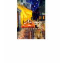 Terrace Cafe - Airedale (S) t-shirts by masterpiecedogs Terrace Cafe - Airedale (S) t-shirts