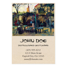 Terrace  Cafe on Montmartre Vincent Van Gogh Business Card