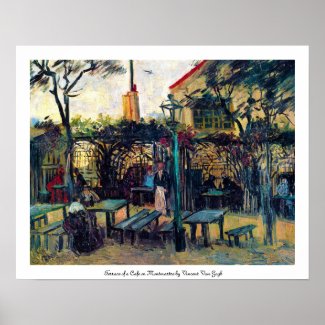 Terrace Cafe on Montmartre Vincent Van Gogh Posters