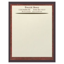 "TerraCotta and Chocolate Brown Letterhead"