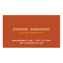 Terracotta simply modern professional executive business cards