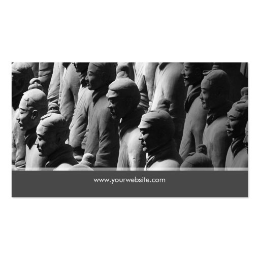 Terracotta Warriors Xian China Photography Photo Business Cards (back side)