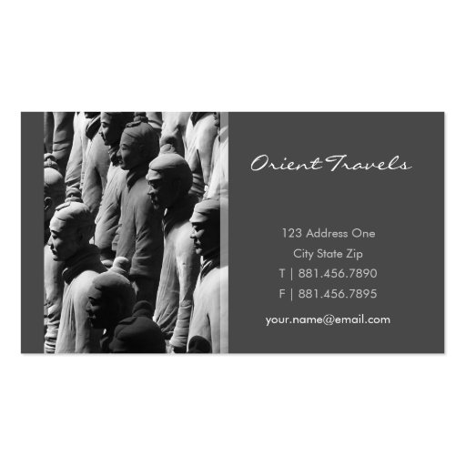 Terracotta Warriors Xian China Photography Photo Business Cards (front side)