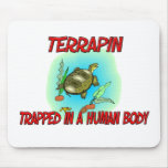 Terrapin trapped in a human body mouse pad