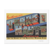 Terre Haute, Indiana - Large Letter Scenes Postcards