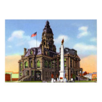 Terre Haute Indiana Vigo County Court House Poster