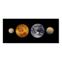 Terrestrial Planet Size Comparisons posters by harlowandcompany Terrestrial Planet Size Comparisons posters