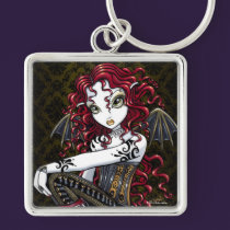 "Terri" Gothic Red Rose Fairy Fantasy Keychain keychains