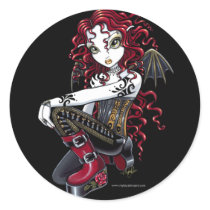 "Terri" Gothic Red Rose Tattoo Fairy Art Stickers