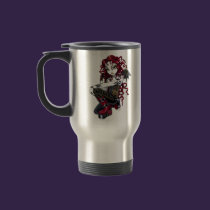 "Terri" Gothic Red Rose Tattoo Fairy Traval Mug mugs