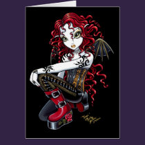 "Terri" Red Tattoo Faerie Card cards