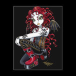 Terri Red Tattooed Faerie Postcard