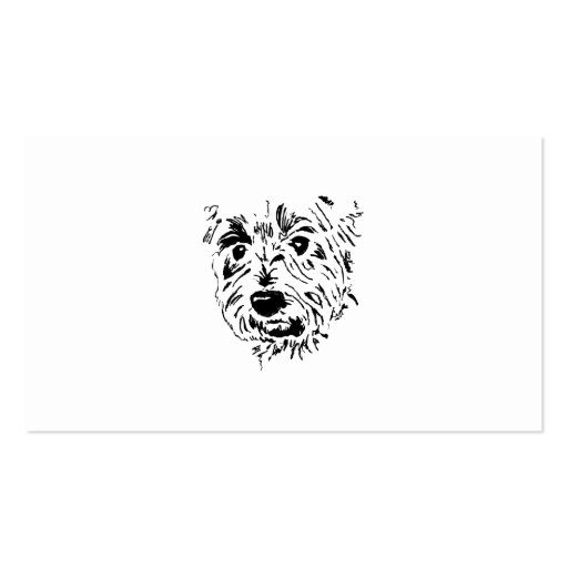 Terrier Face, Company Name, Business Card Template (back side)