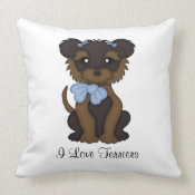 Terrier Pup (Boy) throwpillow