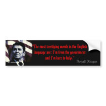 Terrifying words bumper sticker