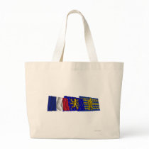 Territoire de Belfort, Franche-Comté & France flag Canvas Bag