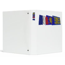 Territoire de Belfort, Franche-Comté & France flag 3 Ring Binder