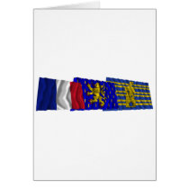 Territoire de Belfort, Franche-Comté & France flag Greeting Cards