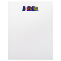 Territoire de Belfort, Franche-Comté & France flag Customized Letterhead
