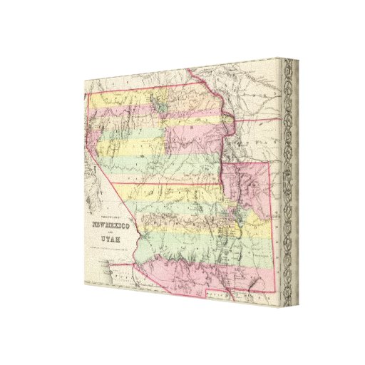 Territories Of New Mexico and Utah Canvas Print
