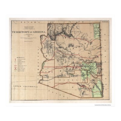 Phoenix on Arizona map illustration