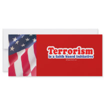 Terrorism is a faith based initiative rack card template
