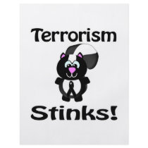 Terrorism Stinks Skunk Awareness Design Flyer Design